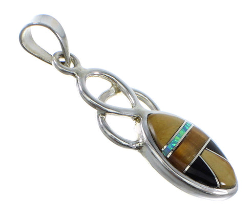 Multicolor Silver Southwestern Pendant YX52497